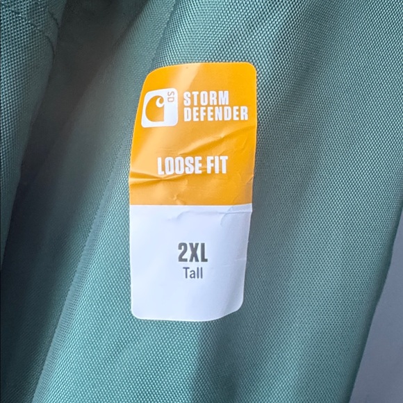 Carhartt Men Forest Green Raincoat Storm Defender loose fit - Picture 3 of 8